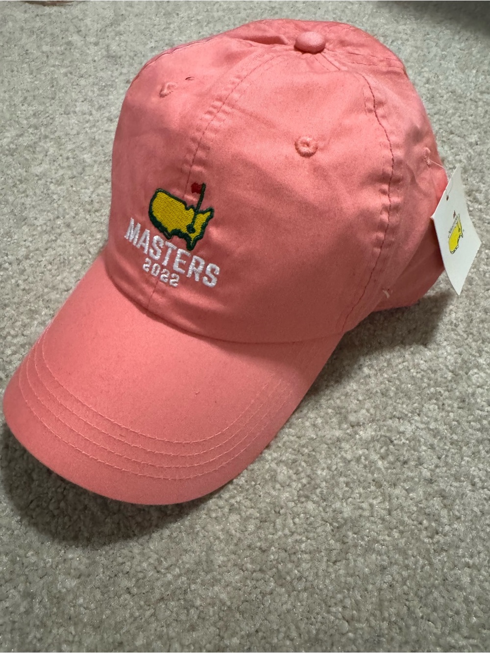 Masters 2022 Tournament Cap Rose Pink Embroidered Augusta National Golf Logo NWT